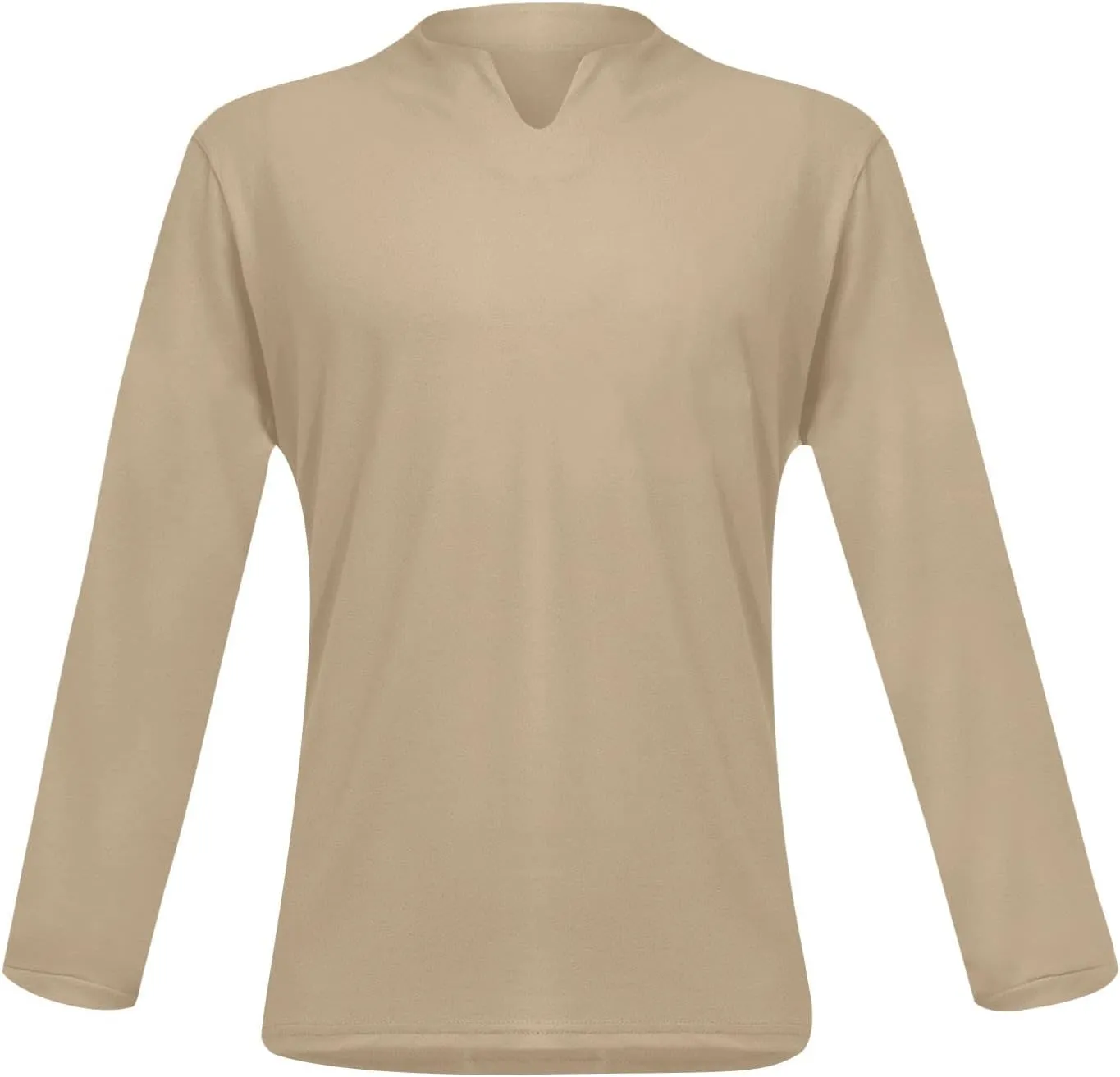 Shirts for Men Fashion Western Long Sleeve Oversized Tshirts Streetwear V Neck Shirt Big and Tall Solid Fall Clothes