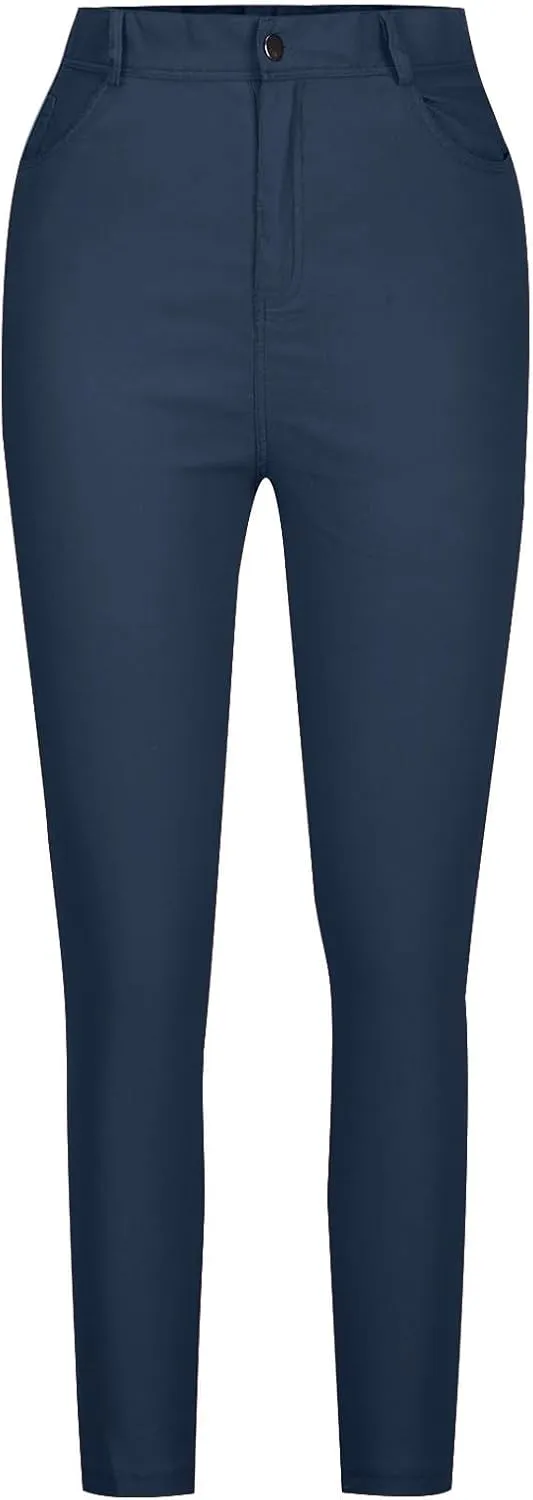 Skinny Jeans for Women 2024 High Waisted Stretchy Classic High Rise Slimming Jeggings Colored Denim Trousers Pants