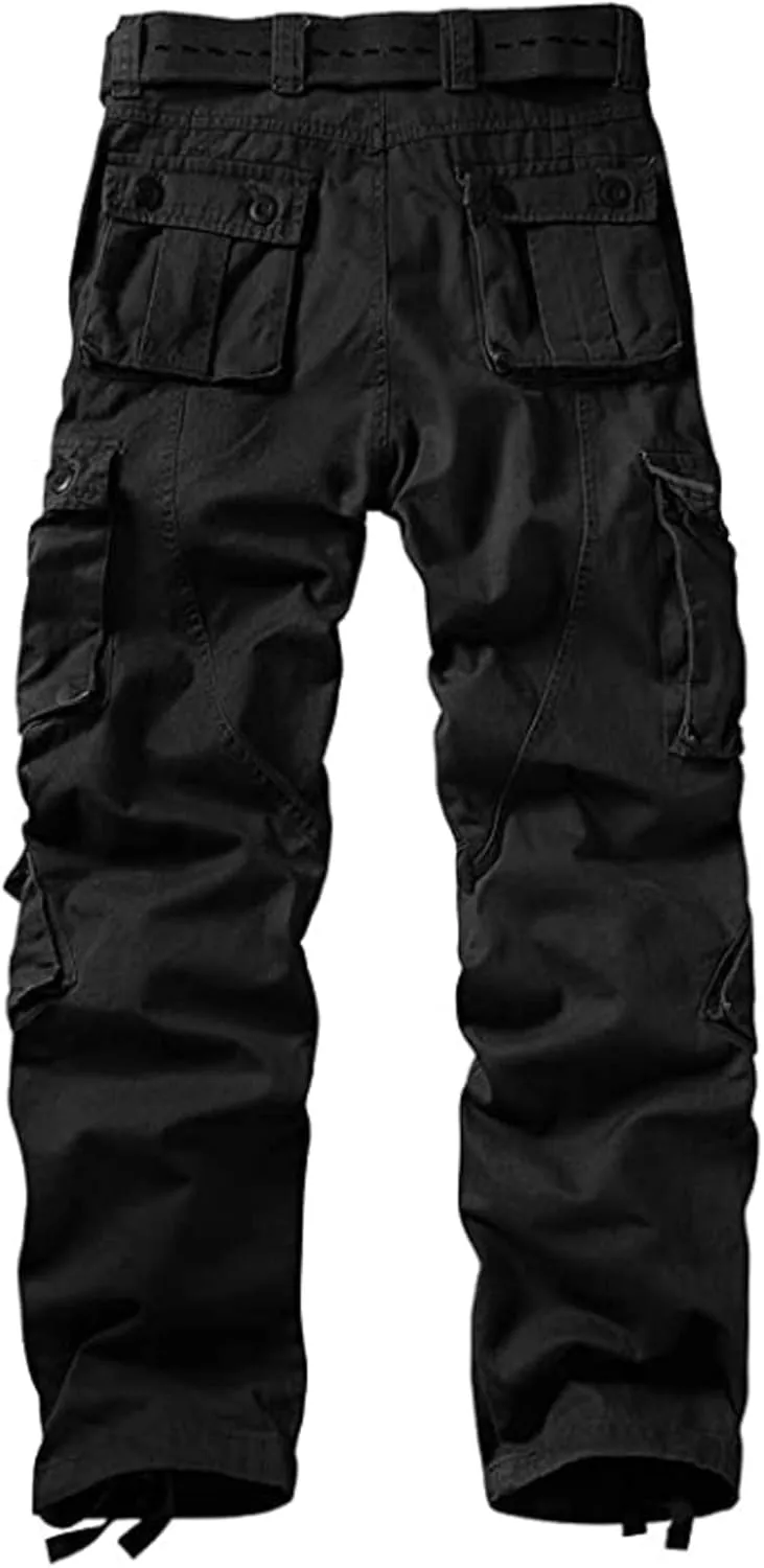 Skylinewears Men’s Wild Cargo Pants - Tactical Military Combat Pants, Lightweight 8-Pocket Outdoor Work Trousers