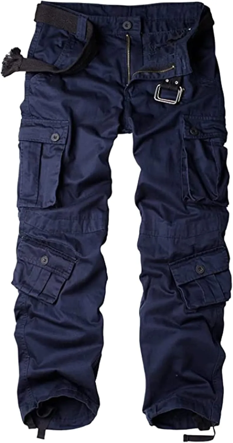 Skylinewears Men’s Wild Cargo Pants - Tactical Military Combat Pants, Lightweight 8-Pocket Outdoor Work Trousers