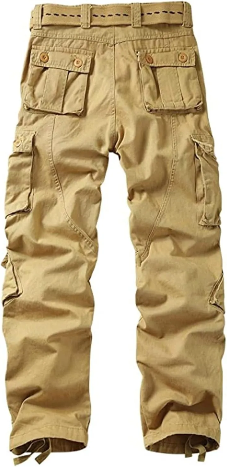 Skylinewears Men’s Wild Cargo Pants - Tactical Military Combat Pants, Lightweight 8-Pocket Outdoor Work Trousers