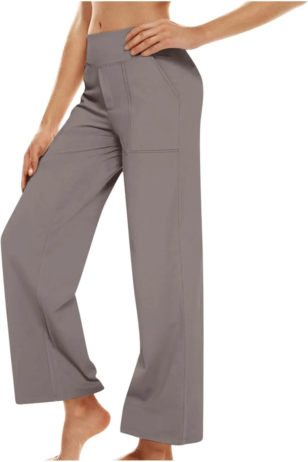 Solid Color Yoga Pants Womens Wide Leg Sweatpants with Pockets 2025 Casual Lounge Loose Comfy Lightweight Pants