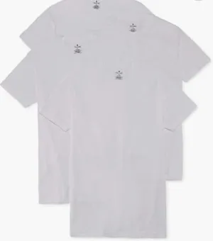 Stafford 4-Pack Men's Blended Cotton V-Neck T-Shirts White (XXL)