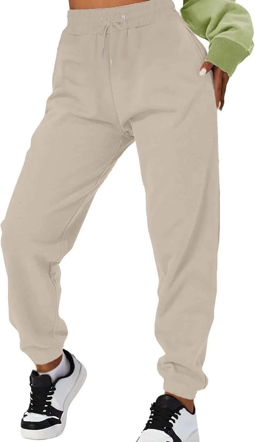 Straight Leg Sweatpants for Women Workout High Waisted Yoga Pants with Pockets High Waisted Casual Trousers Jogger