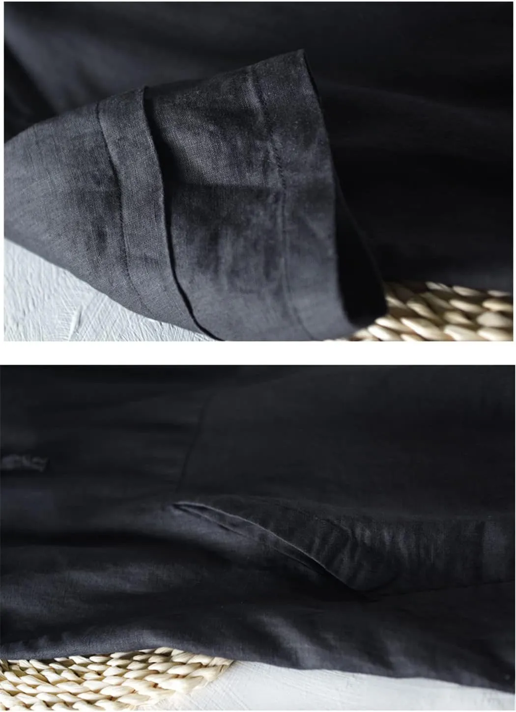 Summer Men Linen Kangaroo Pocket Half Sleeve Hooded T-Shirts