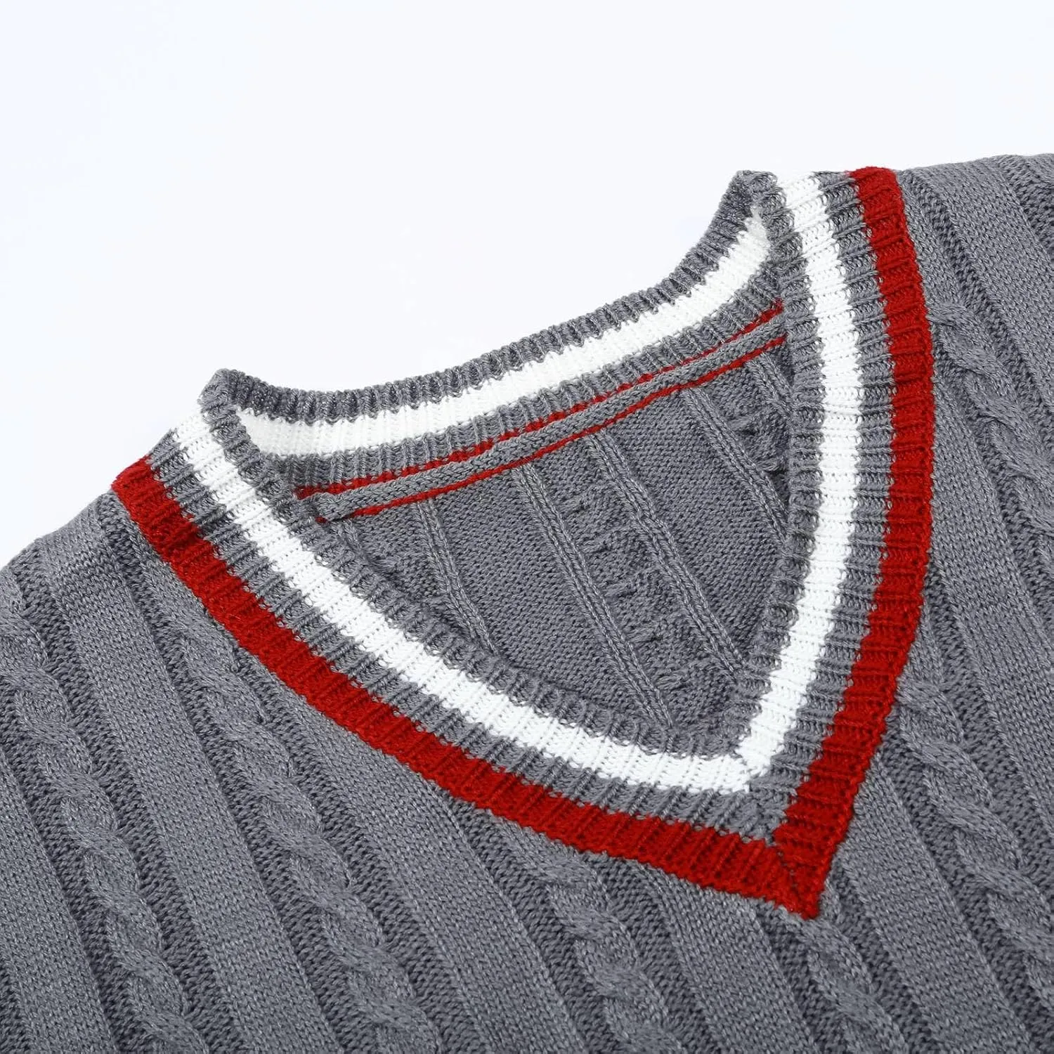 SUWBMHWE Mens V Neck Sweater Solid Color Long Sleeve Pullover Slim Fit Lightweight Casual Fall Fashion Sweater Knitted Tops