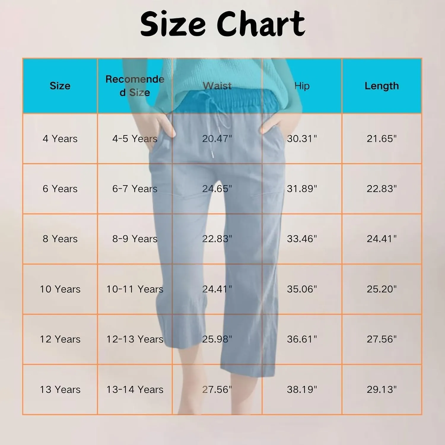 Teen Girls Cotton Linen Capri Pants Kids Summer Preppy Cropped Lounge Pant Baggy Lightweight Elastic Waist Trousers