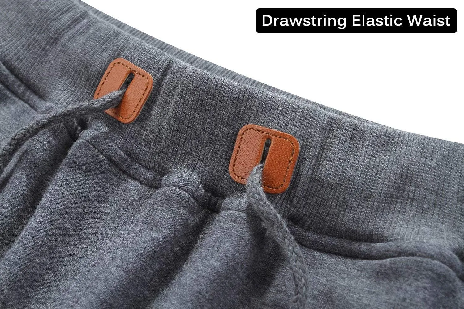 Tyhengta Mens Shorts Casual Drawstring Elastic Waist Workout Shorts with Zipper Pockets
