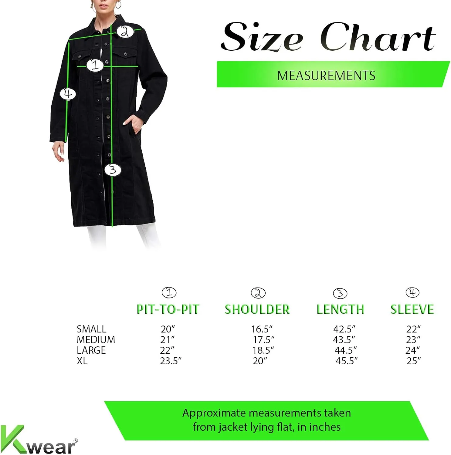 vkwear Women's Long Casual Maxi Length Denim Cotton Coat Oversize Button Up Jean Jacket