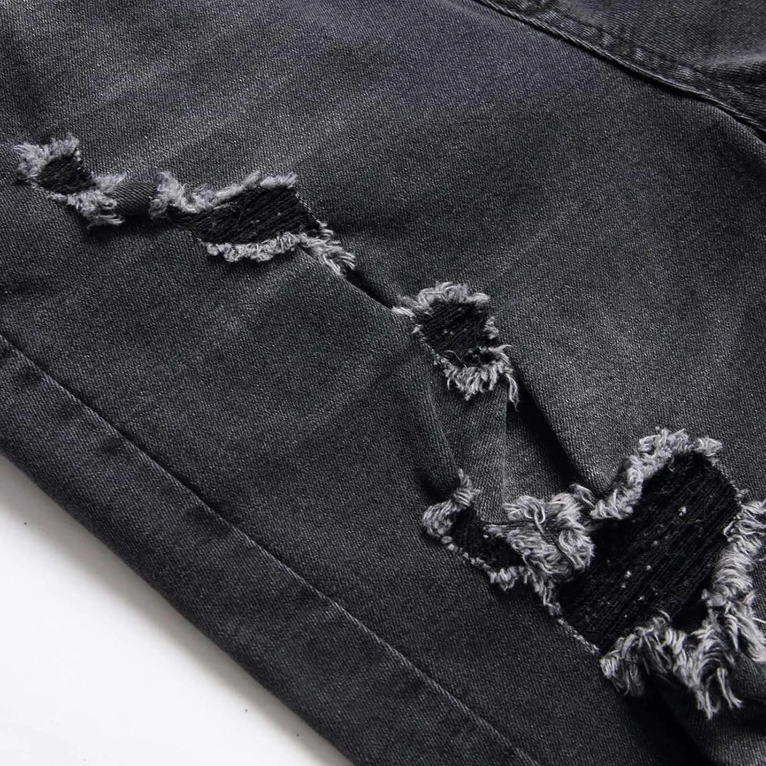 Washed Denim Shorts for Mens Casual Classic Fit Ripped Shorts Distressed Summer Jeans Shorts Workout Short Jeans Pants