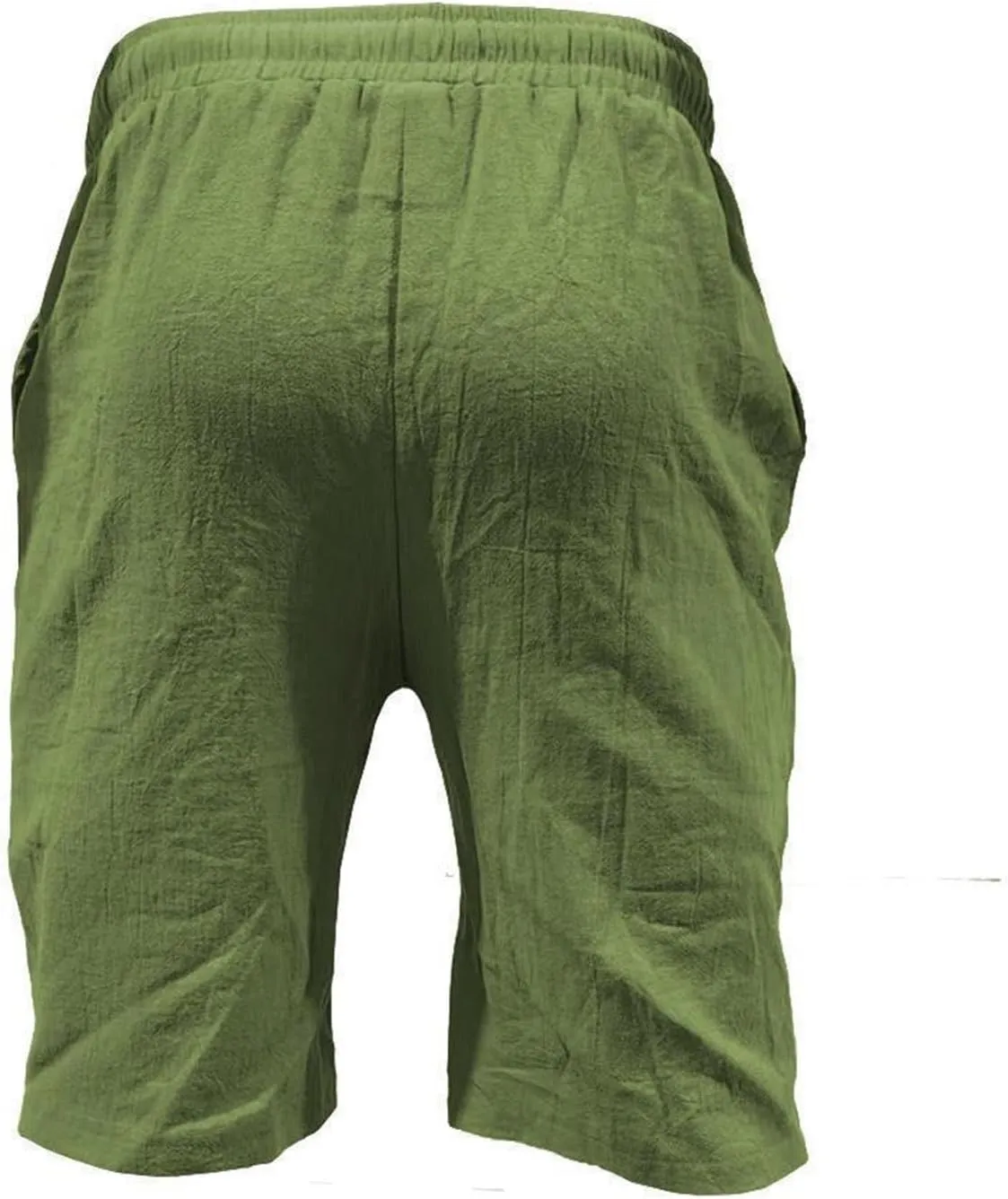 White Linen Shorts Men Big and Tall Beach Shorts Casual Cotton Linen Shorts Loose Lightweight Short Athletic Linen