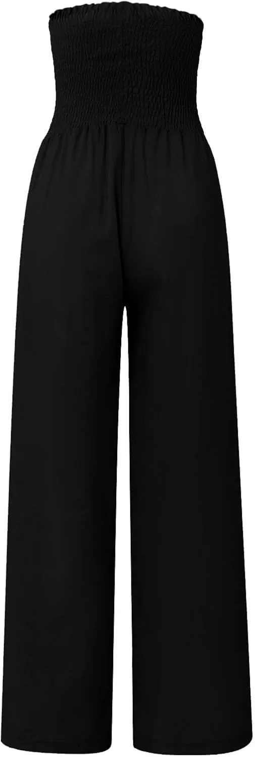 Wide Leg Cotton Linen Pants Women High Waisted Dress Pants Business Casual Work Pants Boho Palazzo Pants with Pockets