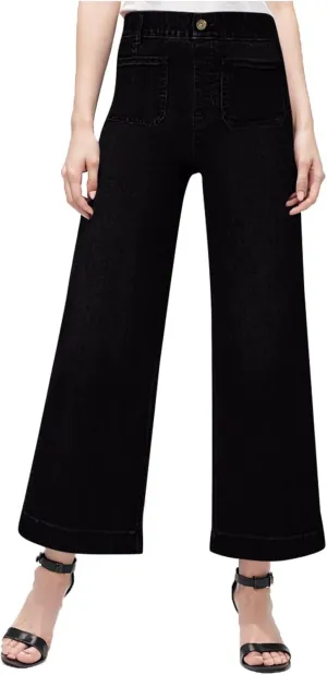 Wide Leg Pants for Women Plus Size Jeans High Waisted Denim Pants A Line Jean Pants Loose Fit Trousers Stretch Pants