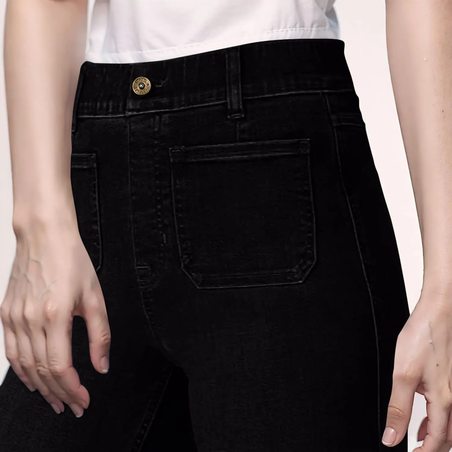 Wide Leg Pants for Women Plus Size Jeans High Waisted Denim Pants A Line Jean Pants Loose Fit Trousers Stretch Pants