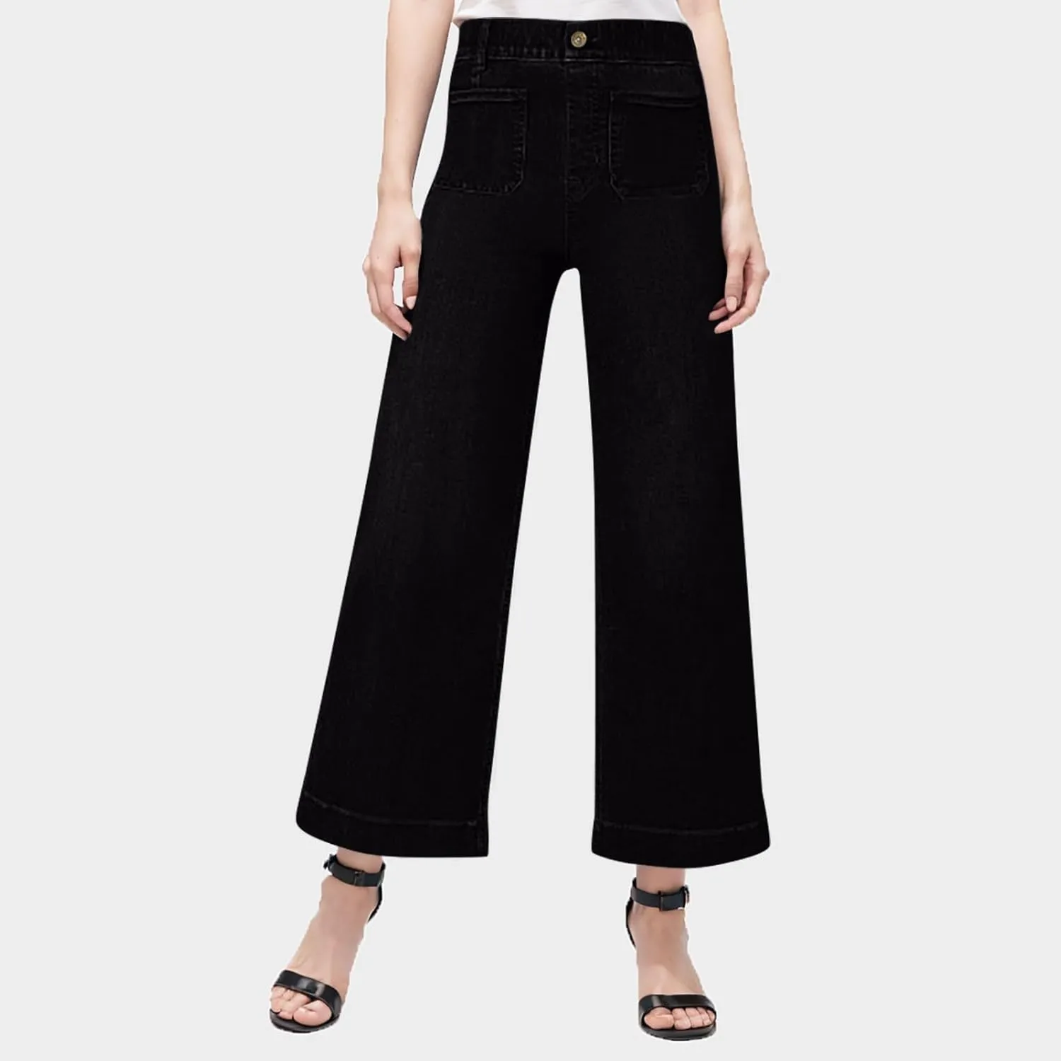 Wide Leg Pants for Women Plus Size Jeans High Waisted Denim Pants A Line Jean Pants Loose Fit Trousers Stretch Pants