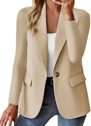 Women Business Casual Dressy Blazer Professional Work Suit Jacket with Pockets Interview Outfits for Women