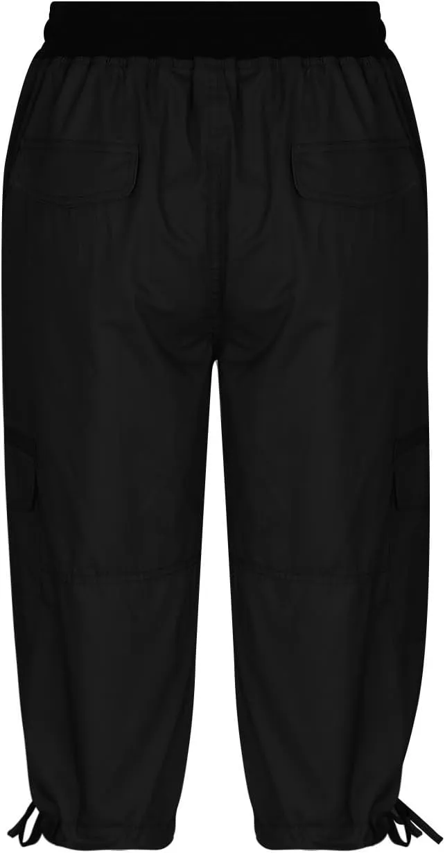 Women Capri Pants for Summer 2024 Casual Cotton Linen Plus Size Capris Lightweight Cropped Cargo Pants with Pockets