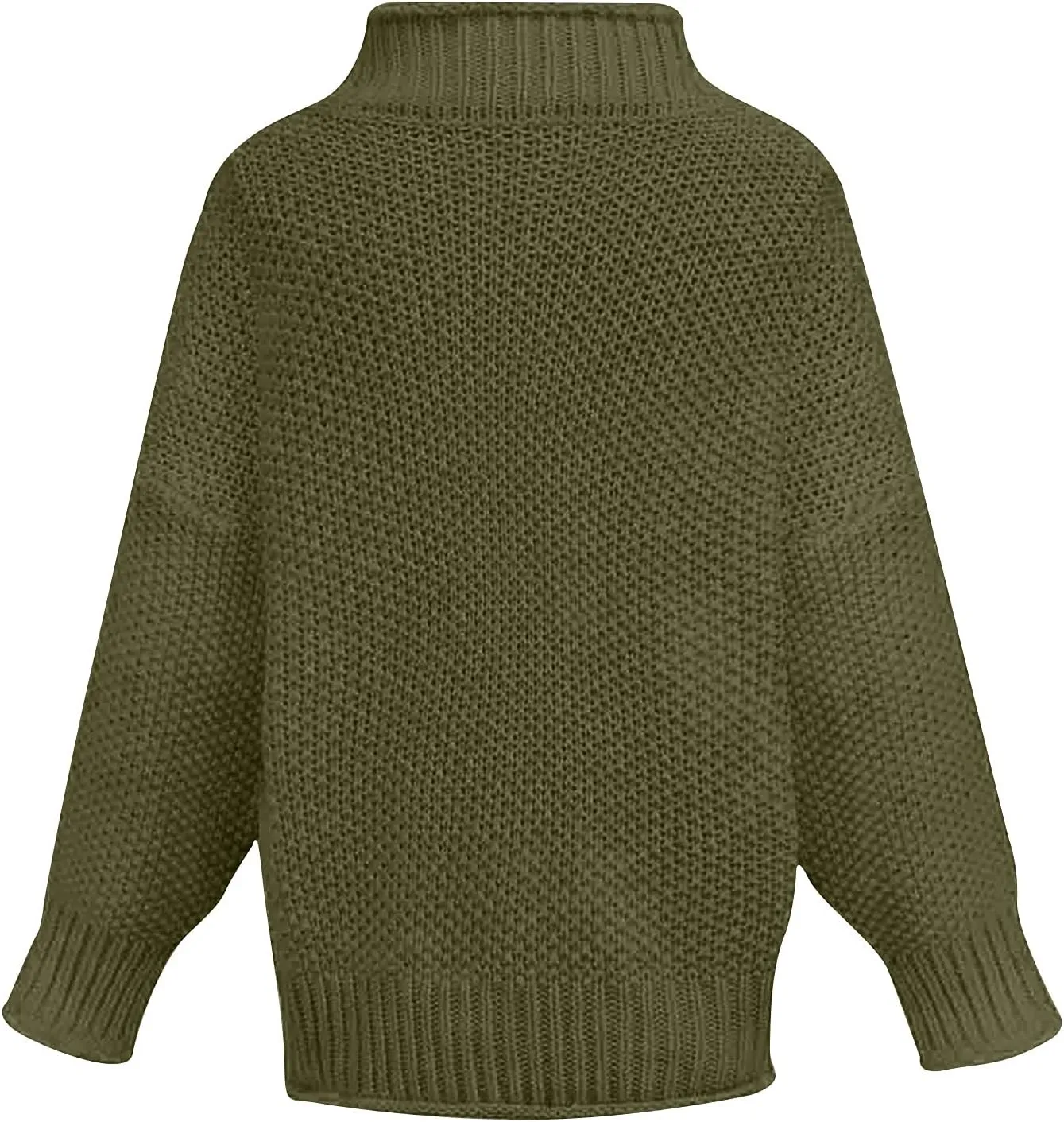 Women Casual Oversized Sweaters Turtleneck Batwing Long Sleeve Pullovers Lightweight Loose Chunky Knit Jumper Tops