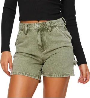 Women Jean Shorts High Waisted Carpenter Denim Shorts with Pockets Trendy Fashion Summer Shorts Women for Beach