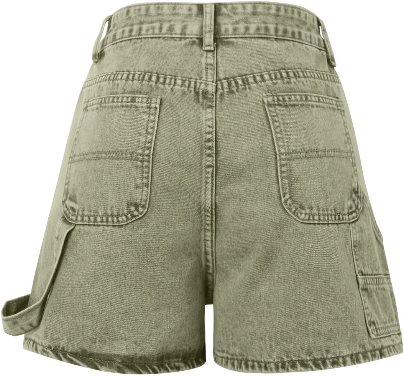Women Jean Shorts High Waisted Carpenter Denim Shorts with Pockets Trendy Fashion Summer Shorts Women for Beach