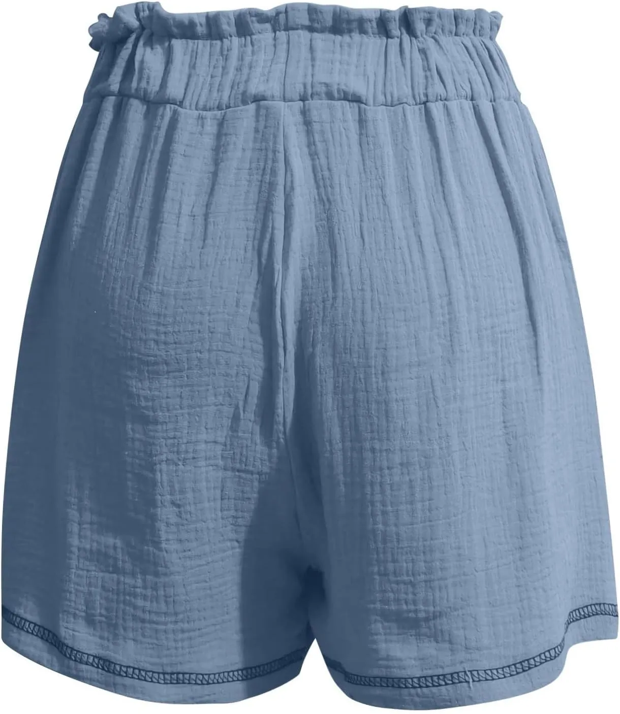 Women Linen Shorts Summer Casual Drawstring Flowy Shorts Wide Leg Shorts with Pockets Plus Size Beach Shorts