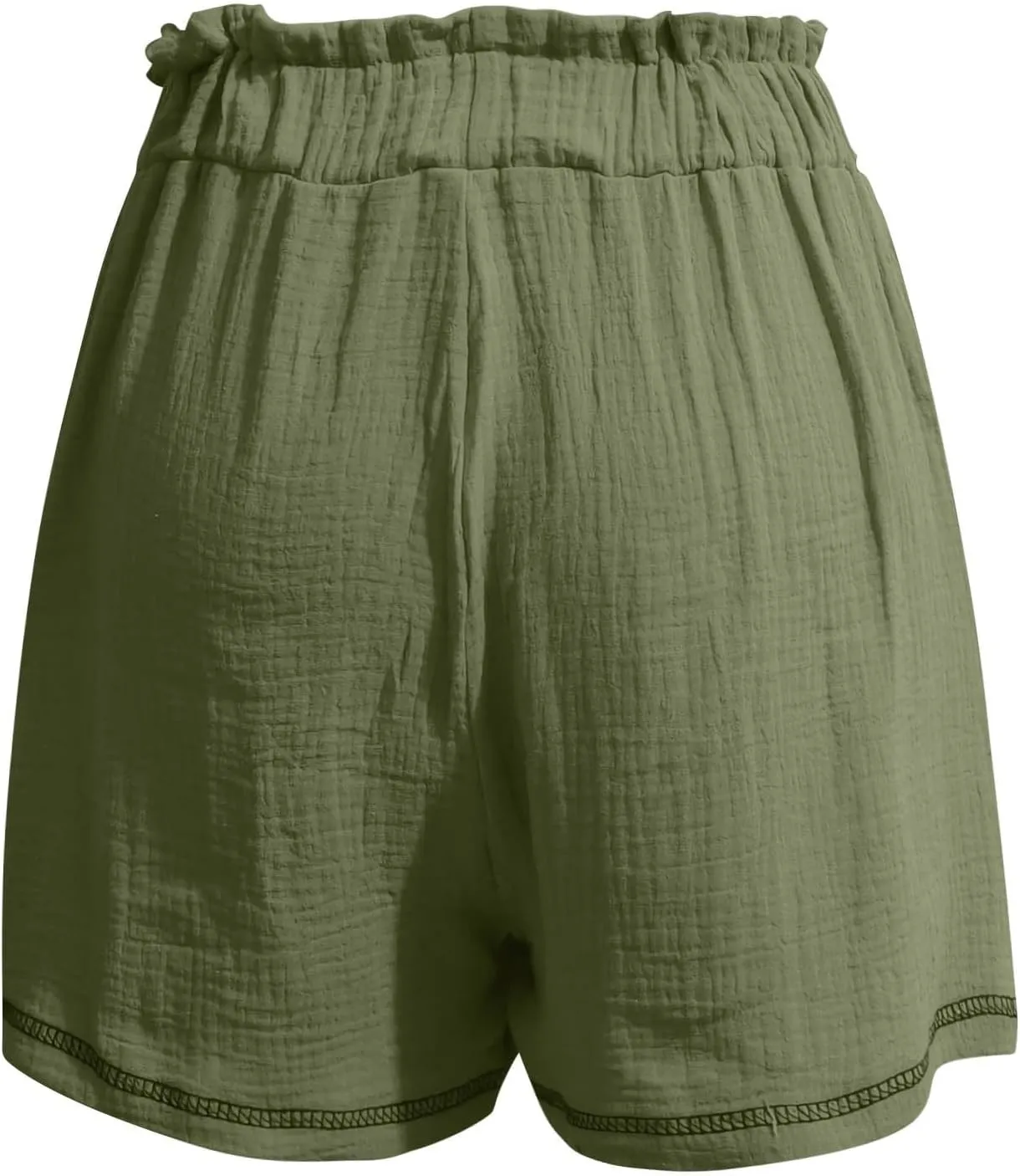 Women Linen Shorts Summer Casual Drawstring Flowy Shorts Wide Leg Shorts with Pockets Plus Size Beach Shorts