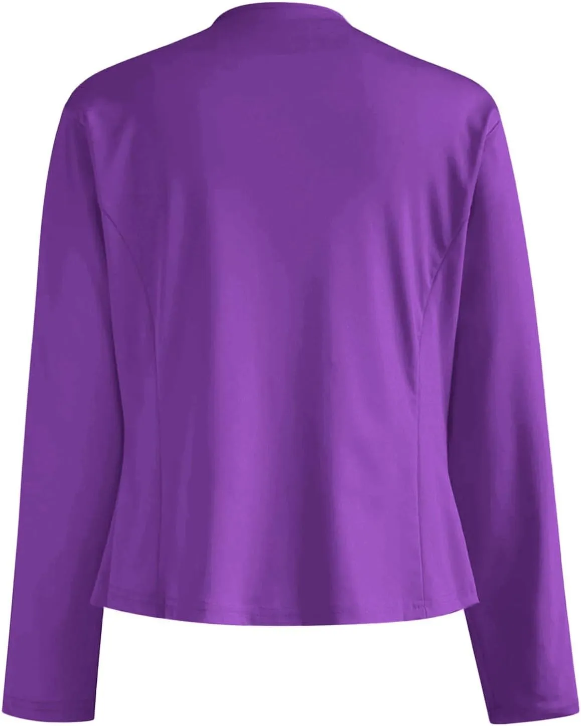 Women Petite Blazers 2024 Trendy Casual Puff Sleeve Bolero Shrug Open Front Cropped Suit Jackets Stylish Cardigan Coats