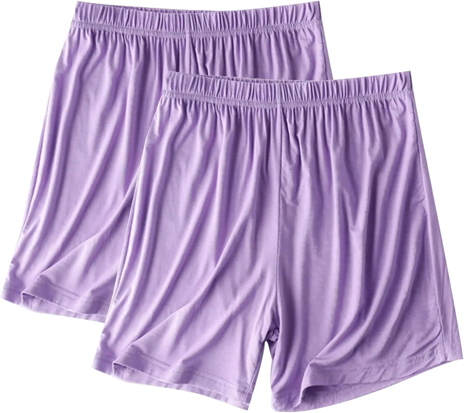 Womens 2Pack Pajama Shorts Casual Lounge Shorts Elastic High Waisted Sleep Shorts Soft Comfort Pj Bottoms M-4XL
