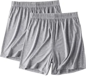 Womens 2Pack Pajama Shorts Casual Lounge Shorts Elastic High Waisted Sleep Shorts Soft Comfort Pj Bottoms M-4XL