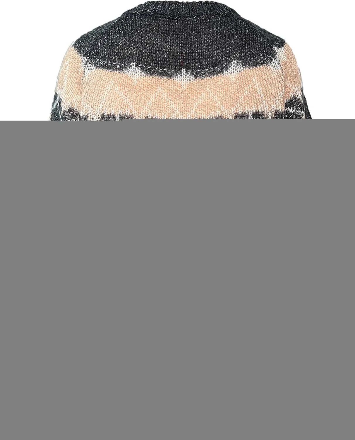 Women's Cable Knit Pullover Sweaters Oversized Chunky Fuzzy Mohair Sweatshirt Crewneck Long Sleeve Jumper Tops