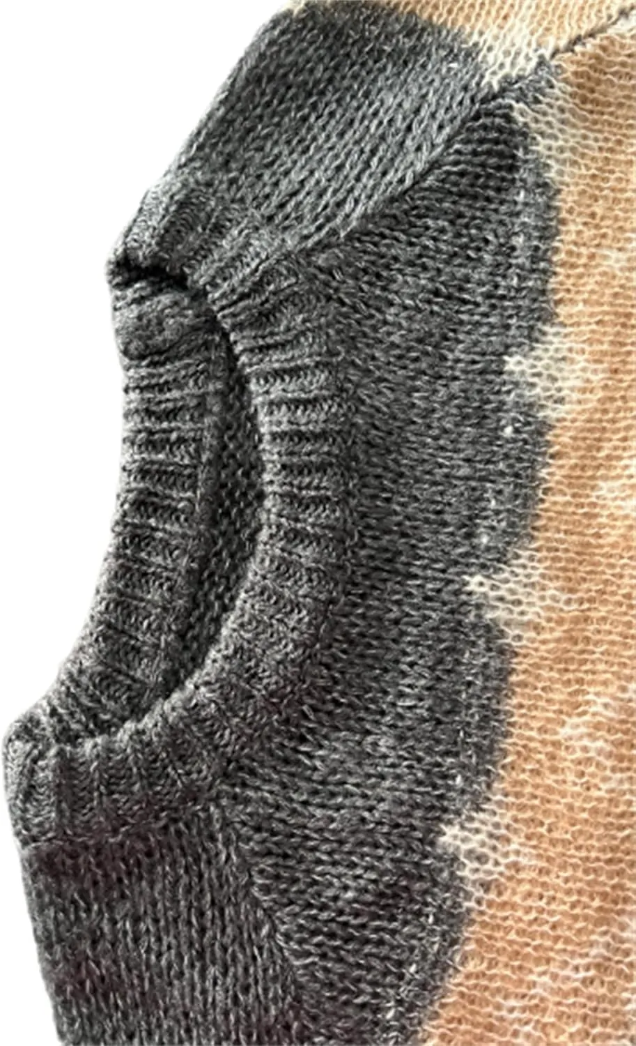 Women's Cable Knit Pullover Sweaters Oversized Chunky Fuzzy Mohair Sweatshirt Crewneck Long Sleeve Jumper Tops
