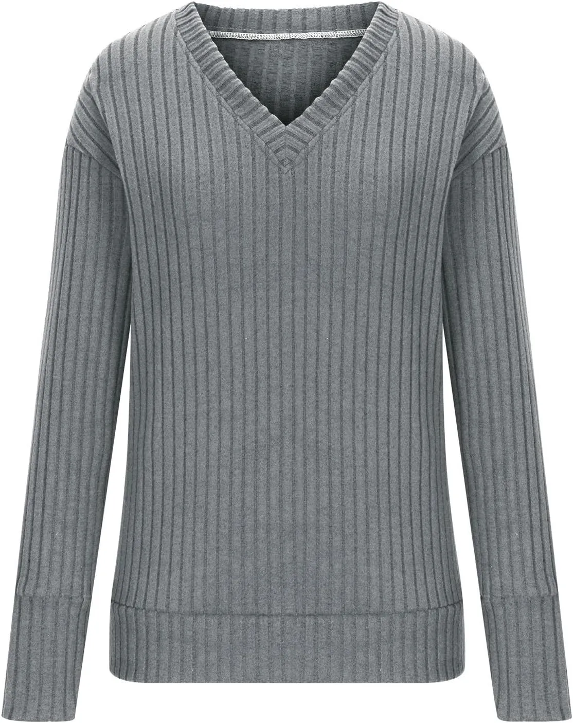 Womens Cable Knit Sweaters V Neck Loose Casual Fall Winter 2023 Fashion Sweatshirt Pullover Long Sleeve Trendy Tops