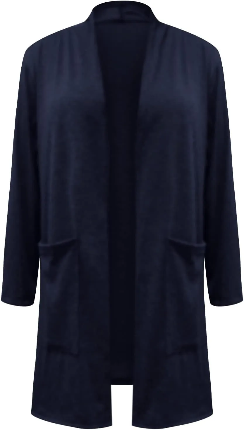 Womens Casual Lightweight Cardigan with Pockets 3 4 Sleeve Front Open Dust Duster Short Sleeve Cardigan Women
