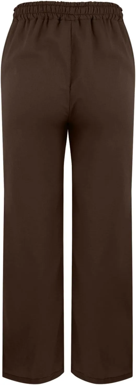Womens Cotton Linen Pants with Pockets 2025 Summer Trendy Plus Size Casual Petite Length Comfy Wide Leg Pants
