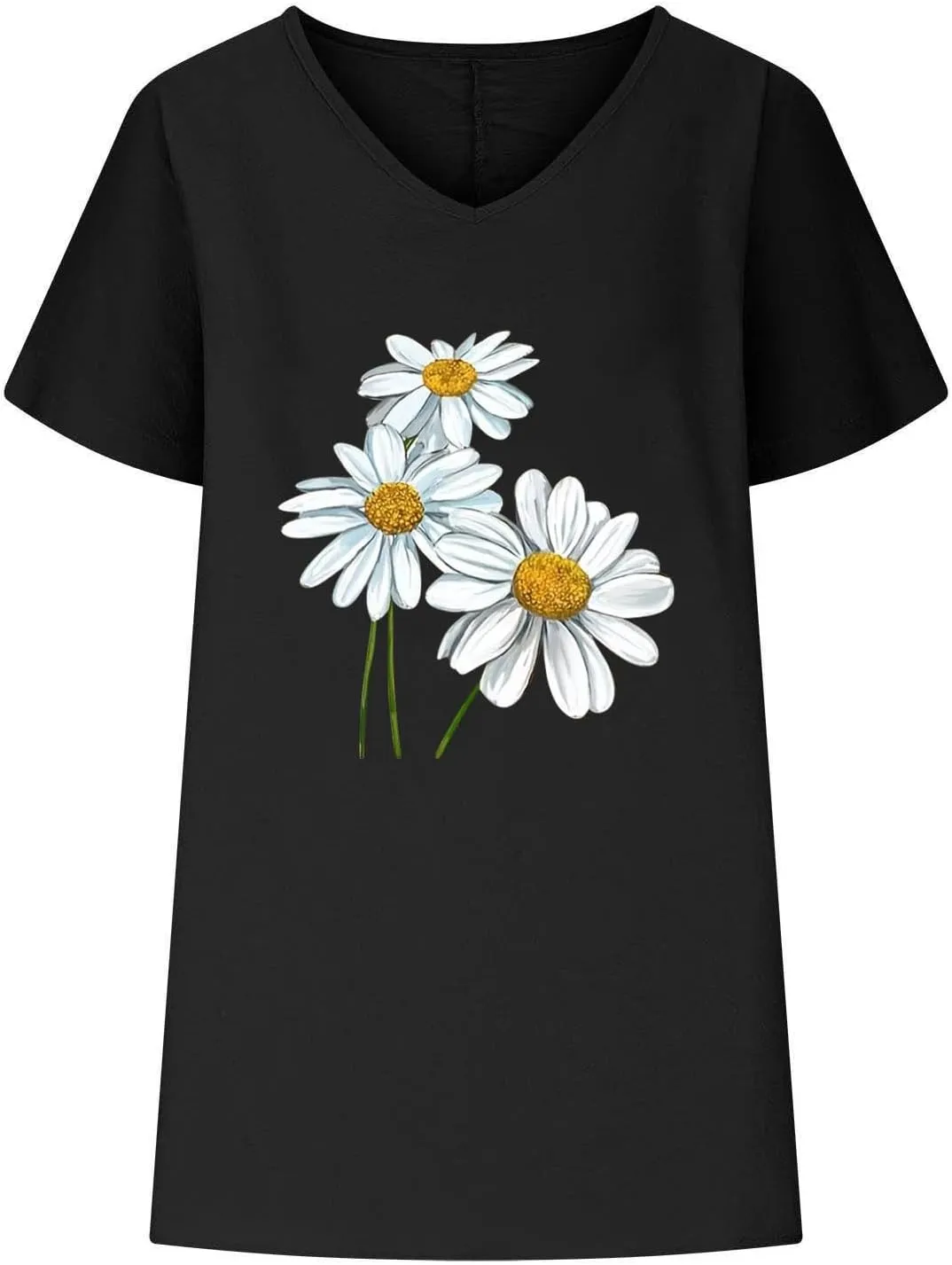 Womens Cotton Linen T Shirts Fashion V Neck Floral Tops Summer Short Sleeve Loose Shirt Beach Vacation Clothes 2025