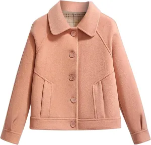 Women's Fashionable Short Wool Blend Jacket Versatile Casual Coat For All Seasons Sleeveless Cardigans Women