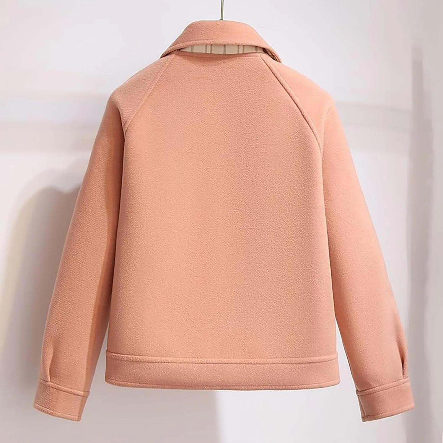 Women's Fashionable Short Wool Blend Jacket Versatile Casual Coat For All Seasons Sleeveless Cardigans Women
