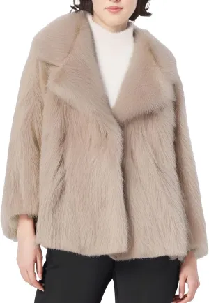 Womens Faux Coat Winter Shaggy Casual Oversized Lapel Jackets Warm Fuzzy Outerwear Long Lined Trench Coat