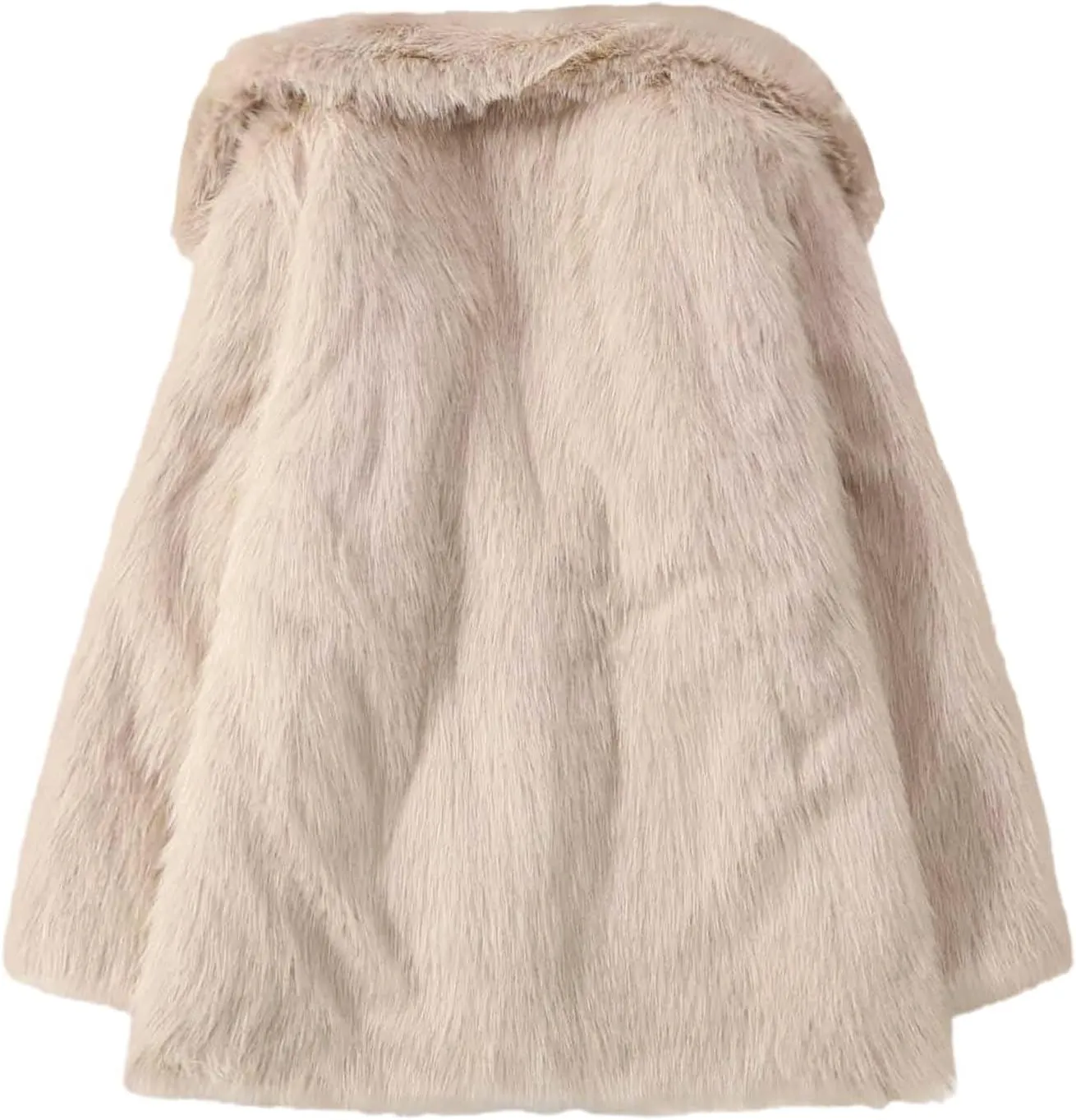 Womens Faux Coat Winter Shaggy Casual Oversized Lapel Jackets Warm Fuzzy Outerwear Long Lined Trench Coat