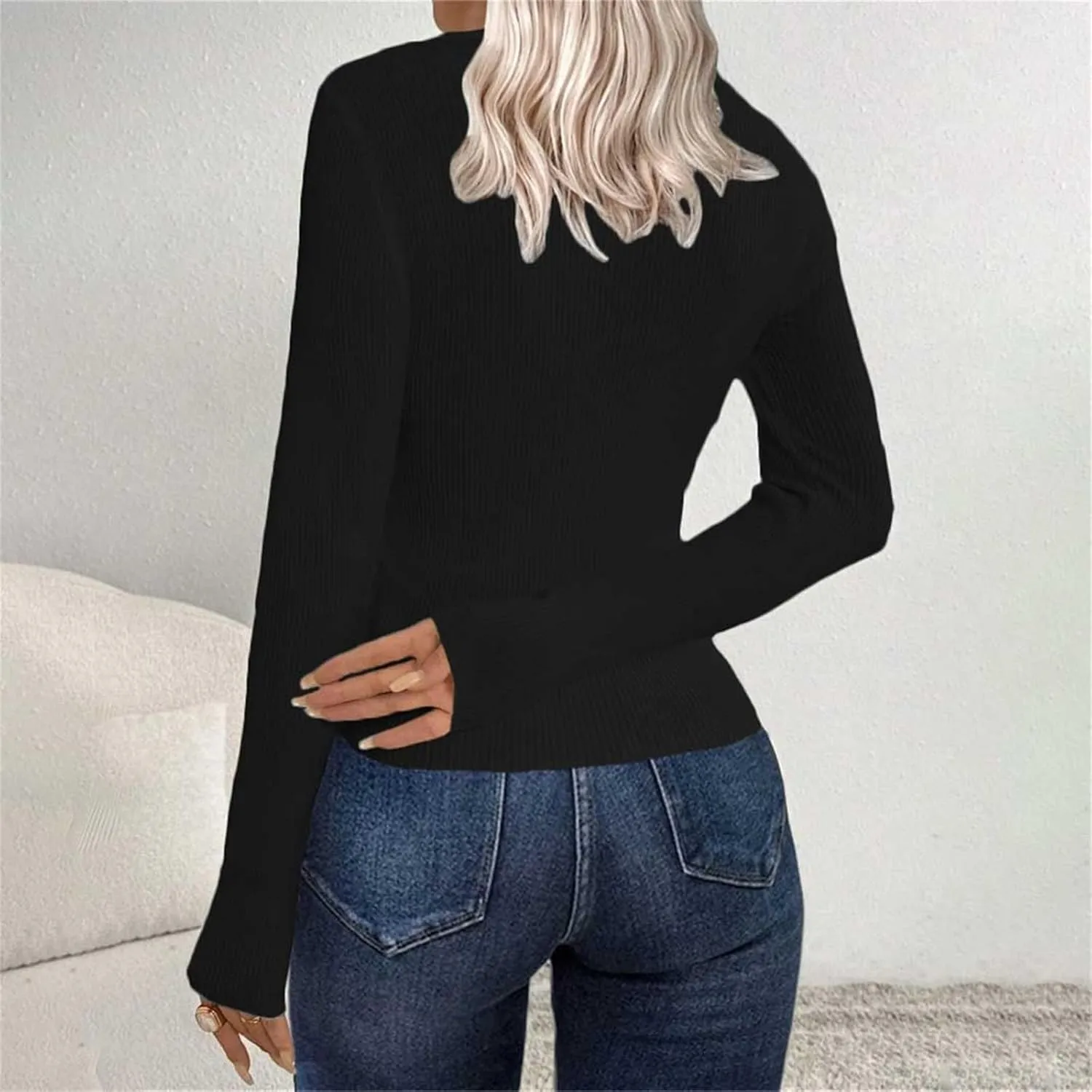 Women's Long Sleeve V Neck Cable Knit Sweater Casual Jumper 2025 Spring Pullover Top Ladies Dressya Casual Outfits