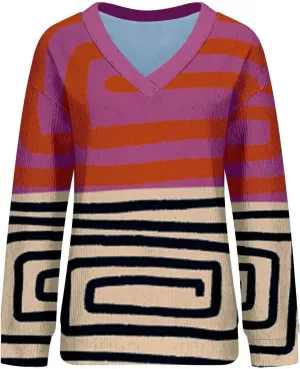 Women's Long Sleeve V Neck Cable Knit Sweater Spring Jumper 2025 Spring Pullover Ladies Dressya Casual Outfits