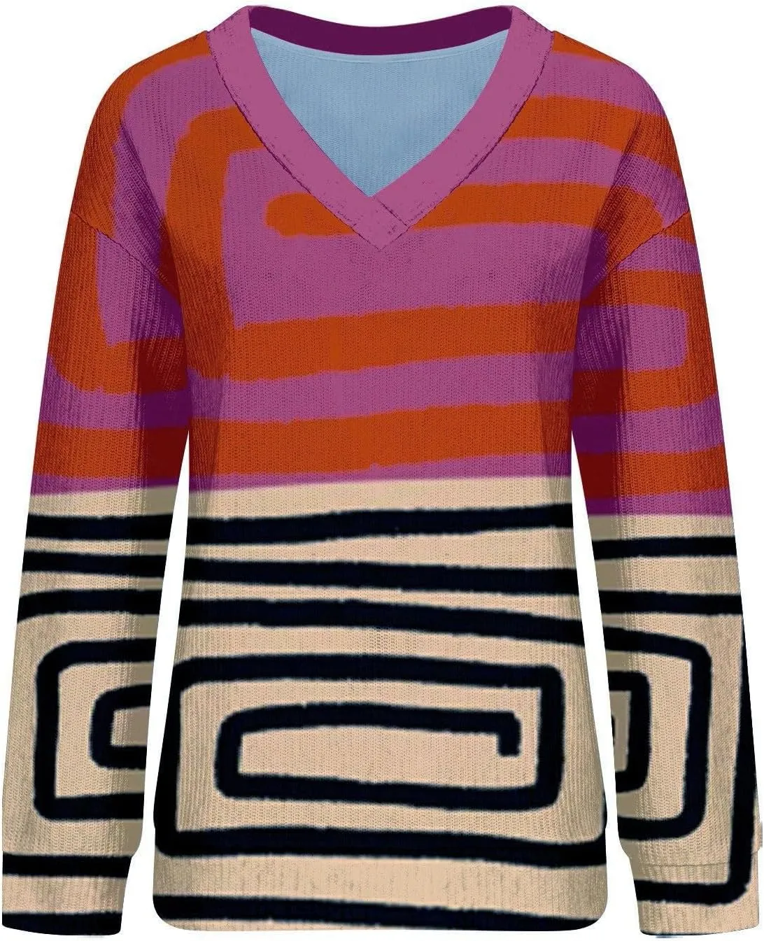 Women's Long Sleeve V Neck Cable Knit Sweater Spring Jumper 2025 Spring Pullover Ladies Dressya Casual Outfits