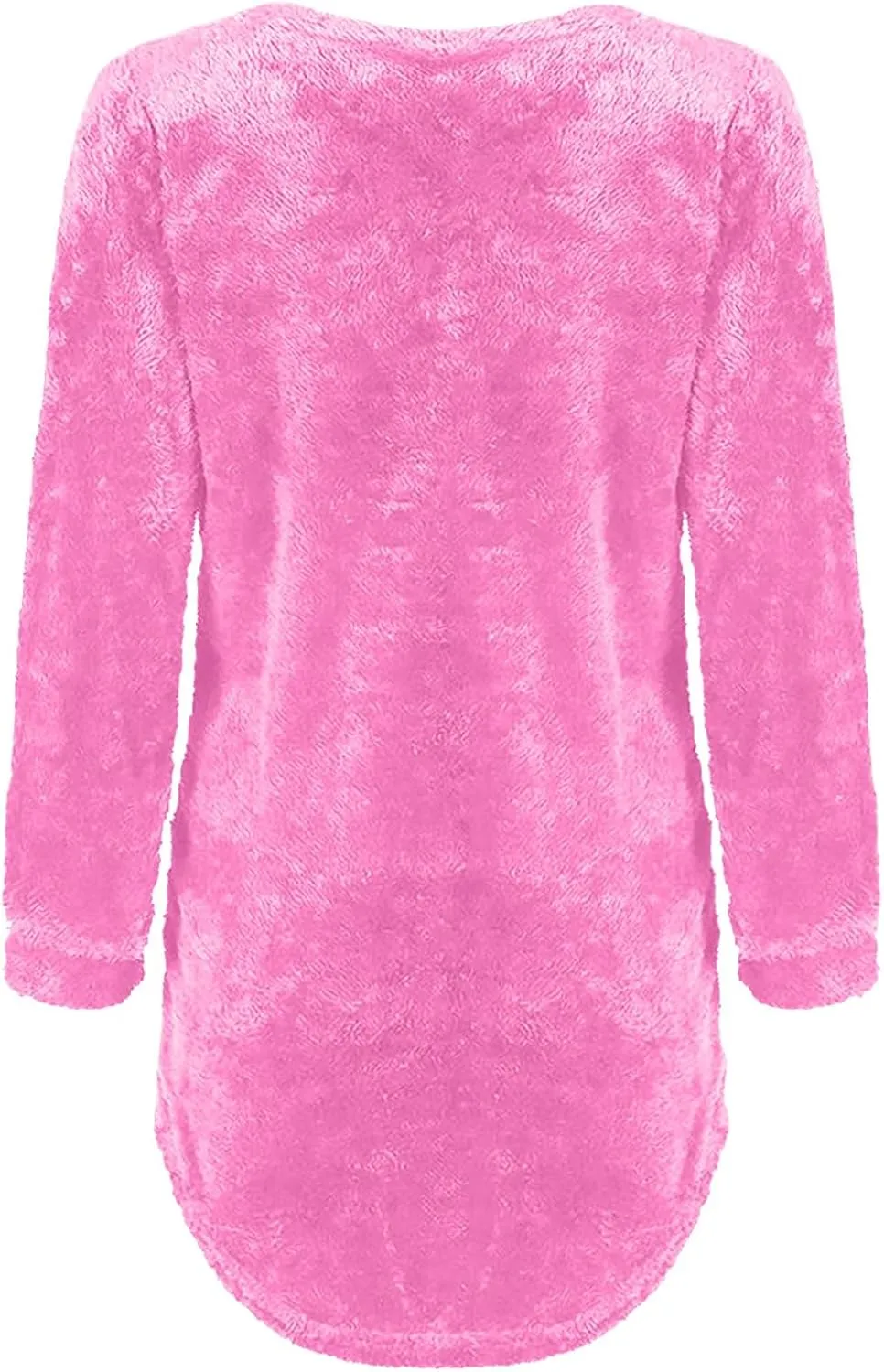 Womens Oversized Fuzzy Sweaters Casual Crewneck Long Sleeve Fleece Pullover Tops Trendy Loose Sherpa Fleece Sweaters