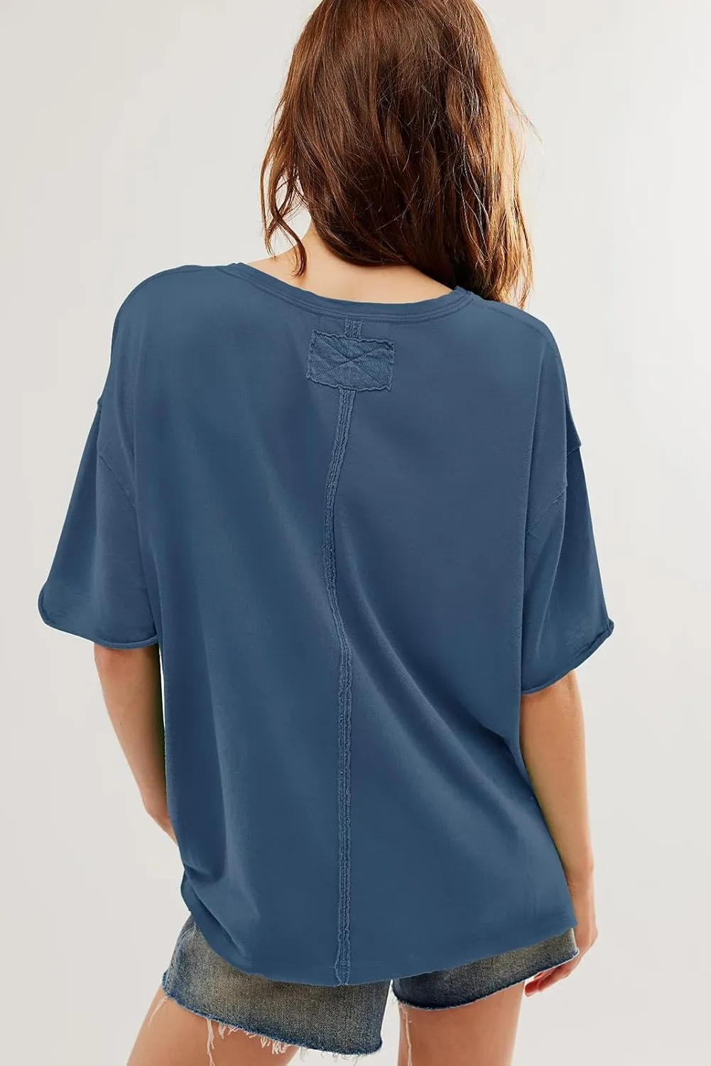 Womens Oversized T Shirts Loose Fit Crewneck Short Sleeve Summer Tops
