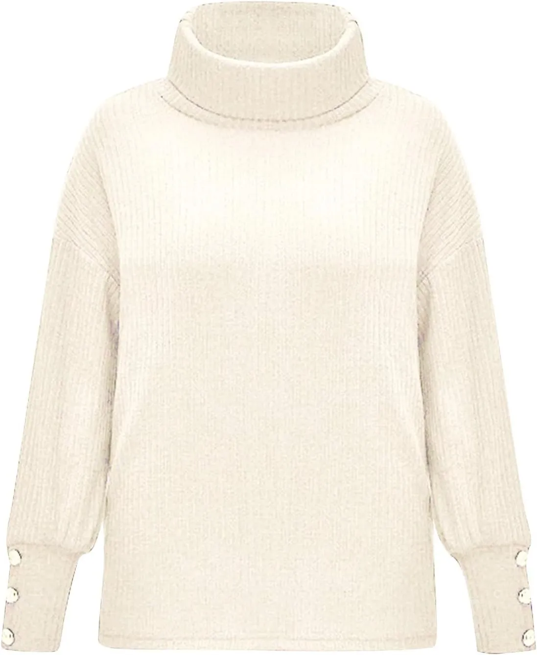 Women's Oversized Turtleneck Chunky Pullover Sweaters Cowl Neck Long Sleeve Winter Slouchy Loose Knit Sweaters