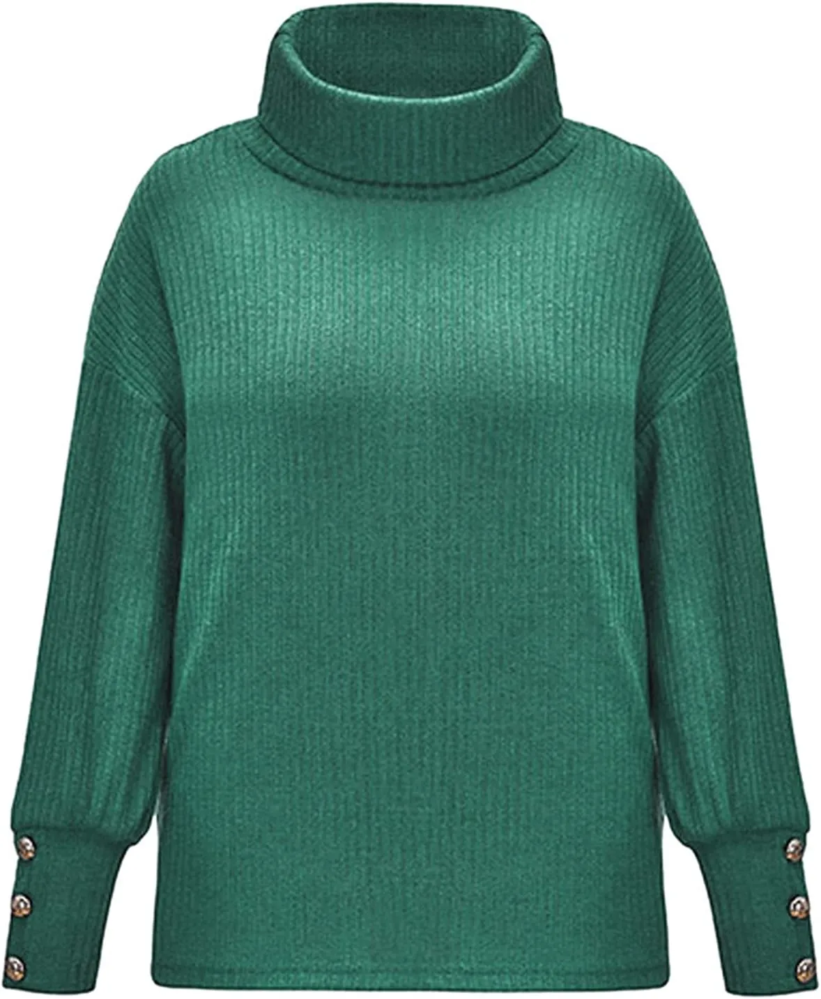 Women's Oversized Turtleneck Chunky Pullover Sweaters Cowl Neck Long Sleeve Winter Slouchy Loose Knit Sweaters