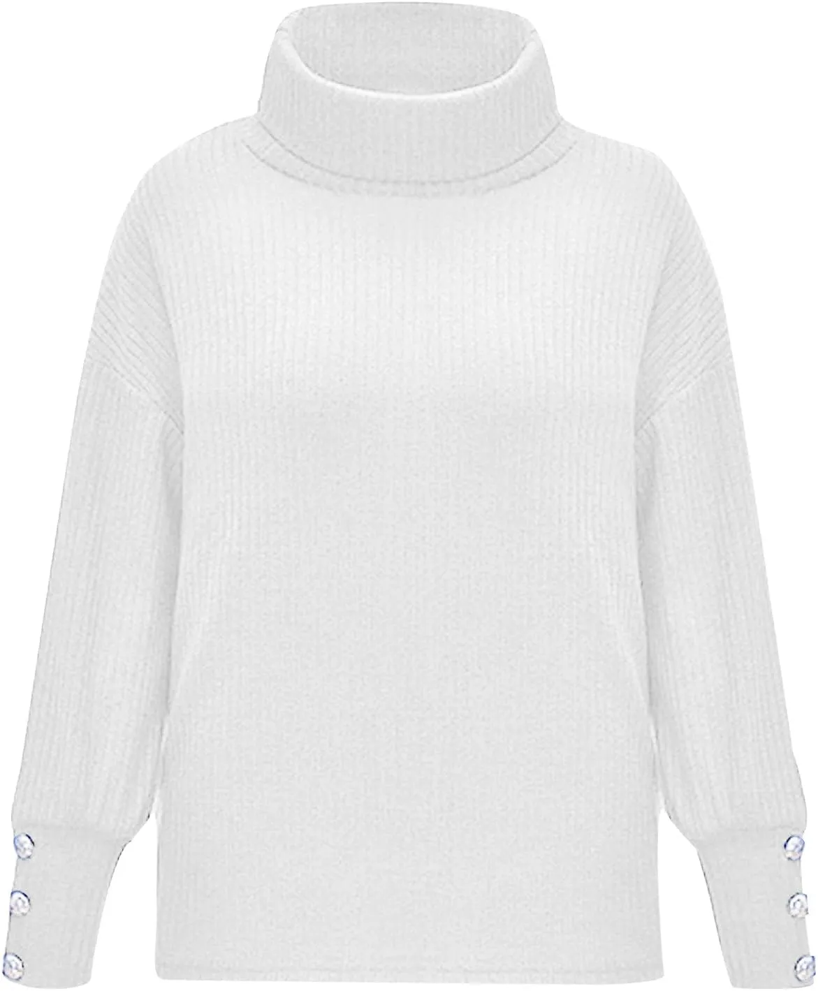 Women's Oversized Turtleneck Chunky Pullover Sweaters Cowl Neck Long Sleeve Winter Slouchy Loose Knit Sweaters