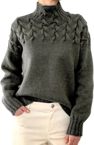 Womens Sweaters Turtleneck Color Block Long Sleeve Knitwear 2024 Fall Classic Oversized Pullover Sweaters Jumper Tops