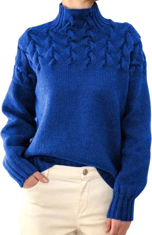 Womens Sweaters Turtleneck Color Block Long Sleeve Knitwear 2024 Fall Classic Oversized Pullover Sweaters Jumper Tops