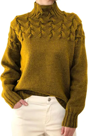 Womens Sweaters Turtleneck Color Block Long Sleeve Knitwear 2024 Fall Classic Oversized Pullover Sweaters Jumper Tops
